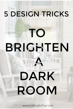 + + Use these 5 design tricks to brighten a dark room! Banish the gloom with these do-able decor ideas that will make you enjoy your rooms more! home decor ideas living room, living room decor modern, living room decor apartment... Dark Living Room Ideas, Dining Table Chandelier, Brighten Room, Mirror Gallery Wall, Design Tricks, Dark Living Rooms, A Dark Room, Dark Bedroom, Dark House