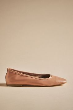 From holy-grail tees and perfectly fitted jeans to laidback dresses, PILCRO is on everyone’s most-wanted-wardrobe list. | Soft Ballet Flats by Pilcro in Beige, Women's, Size: 38, Leather/Rubber at Anthropologie Tan Flats Outfit, Soft Ballet Flats, Wardrobe List, Fitted Jeans, Tan Flats, Flats Outfit, Silhouette Crafts, Holy Grail, Boho Blouses