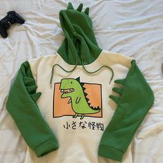 Adult Small. Never Worn! Fun Hoodie Sweatshirt For Spring, Spring Khaki Hoodie Sweatshirt, Cute Green Sweatshirt For Spring, Green Casual Top With Kangaroo Pocket, Casual Green Top With Kangaroo Pocket, Fun Hooded Top For Fall, Green Sweatshirt With Kangaroo Pocket For Spring, Green Tops With Kangaroo Pocket For Spring, Green Stretch Hoodie For Spring