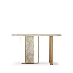 a marble table with gold legs on a white background in the style of art deco