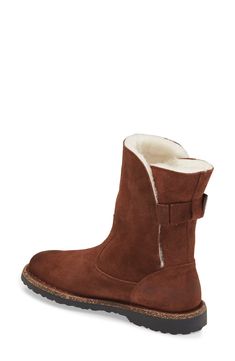 This winter-ready boot features dyed New Zealand shearling suede for a cozy feel and lasting warmth throughout the season. Style Name:Birkenstock Upsalla Genuine Shearling Suede Boot (Women). Style Number: 6737065. Shearling Boots, Suede Boots, Ugg Boots, Cold Weather, Birkenstock, Water Resistant, Leather Upper, Nordstrom, Women Shoes