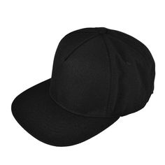 a black baseball cap is shown on a white background and has no image in it