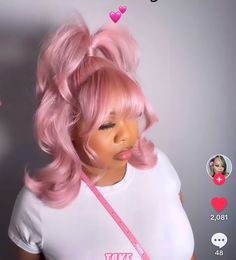 Pink And Blonde Wig, Hair Projects, Frontal Wig Hairstyles, Quick Braided Hairstyles, Dyed Hair Inspiration, Hair Color Pink, Hot Hair Styles, Have Inspiration, Front Lace Wigs Human Hair