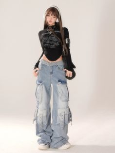 ❤︎ Blue Gradation Cargo Denim❤︎

It takes about 2 weeks to ship the product. Trendy Denim, Outfit Jeans, Summer Jeans, Retro Mode, Jeans For Women, Wide Leg Denim, Kpop Outfits, Stage Outfits, Outfit Casual