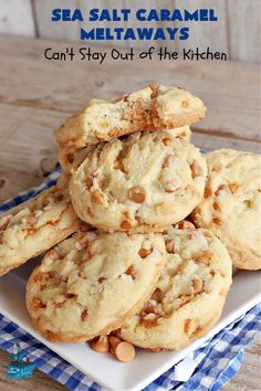 sea salt caramel meltaways can't stay out of the kitchen with these cookies