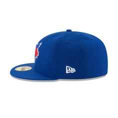 Wear what the players wear! The Toronto Blue Jays Authentic Collection 59FIFTY Fitted cap features a team color fabrication with an embroidered Blue Jays logo at the front panels and an embroidered MLB Batterman at the rear. Blue Baseball Cap For College During Baseball Season, Blue Six-panel Baseball Cap With Embroidered Logo, Blue Fitted Hat With Embroidered Logo For Streetwear, Collegiate Blue Baseball Cap With Curved Brim, Blue Collegiate Baseball Cap With Curved Brim, Blue Flat Bill Baseball Cap For Game Day, Blue Baseball Cap With Embroidered Logo And Flat Bill, Blue Embroidered Snapback Fitted Hat, Collegiate Blue Six-panel Baseball Cap