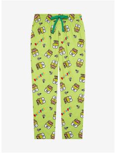 Sanrio Keroppi Allover Print Sleep Pants - BoxLunch Exclusive Sanrio Clothes, Cute Pjs, Sleep Pants, Pj Pants, Movie Nights, Study Style, Kinds Of Clothes