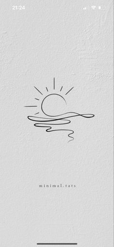 the minimalist logo for an art project, with water and sun in the background