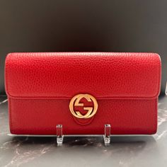 Beautiful A Condition Gucci Red Marmont Long Snappy Wallet. Comes With Coa And I Will Throw In A Free Chain To Wear It As A Purse. Gucci Marmont Wallet On Chain, Luxury Red Gucci Wallet, Luxury Red Women's Wallet, Gucci Wallets With Gold-tone Hardware For Formal Occasions, Red Gucci Shoulder Bag With Gold-tone Hardware, Gucci Bag, Bag Lady, Gucci, Wallet