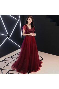 Shop Burgundy Flowy Long Tulle Formal Dress Vneck With Tulle Sleeves online. SheProm offers formal, party, casual & more style dresses to fit your special occasions. Elegant V-neck Tulle Dress, V-neck Tulle Evening Dress For Prom, V-neck Tulle Prom Dress, Tulle V-neck Dress For Prom, V-neck Tulle Dresses For Prom, V-neck Tulle Dresses For Evening, Holiday V-neck Evening Dress For Banquet, V-neck Evening Dress For Prom Season Banquet, V-neck Evening Dress For Banquet And Prom Season