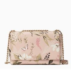 Brand New Elegant Floral Print Shoulder Bag For Spring, Feminine Floral Print Shoulder Bag For Spring, Elegant Everyday Shoulder Bag With Floral Print, Feminine Pink Spring Bags, Feminine Floral Print Everyday Bags, Elegant Summer Floral Print Bags, Elegant Floral Print Summer Bags, Feminine Pink Bags For Spring, Pink Feminine Bags For Spring