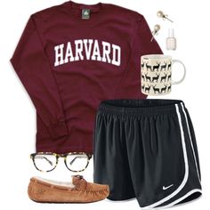 day at home, created by classically-preppy on Polyvore Lazy College Outfit, Southern Preppy Outfits, College Outfits Lazy, College Outfits Preppy, College Outfits Comfy, College Outfits Winter, Outfits Lazy, Fall College Outfits, College Outfits Summer