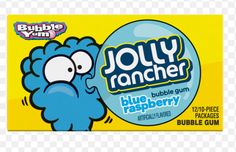 jelly rancher blue raspberry bubble gum candy, hd png clipart