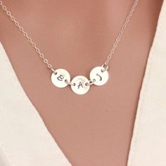 "Initial Necklace in 14k gold fill or Sterling silver . Personalized Initial Disc Necklace. bridesmaid gift, sisters, mothers necklace, family, and daughter This is made of Custom Order. This necklace Consist of .. -9mm Sterling Silver Letter Disc charms -Total length will be 16' or 18\" end to end spring claw . -come up with beautiful ribbon gift box. -One set of care instruction package and -One set of care instruction package . -All quantities number are available for special occasion... IF y Stamped Round Jewelry As Gift For Mom, Stamped Round Jewelry Gift For Mom, Elegant Stamped Jewelry As Gift For Mom, Elegant Stamped Jewelry For Mom, Elegant Stamped Jewelry Gift For Mom, Elegant Stamped Necklaces For Mother's Day, Stamped Round Necklace For Wedding, Round Stamped Necklaces For Weddings, Elegant Stamped Necklace For Mother's Day