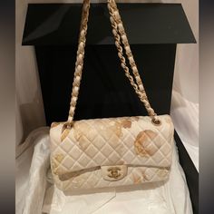 Worn Once Authentic More Photos Soon Full Set & Receipt Limited Edition White Chanel Purse, Cream Chanel Bag, Chanel Bag Beige Vintage, Chanel Embossed Bag, Chanel Limited Edition Bag, Chanel Jumbo, Today Only, Chanel Bags, Full Set