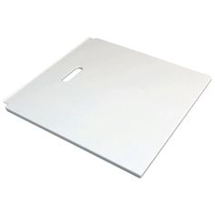 a white cutting board on a white background