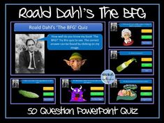 a poster with the words road dahl's the blob and other pictures