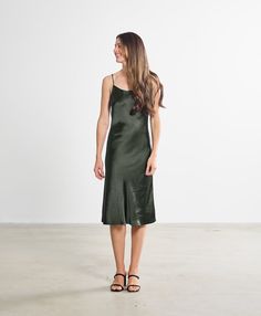 We think you might like this... A sultry slip dress that softly drapes in a flattering silhouette. With so many ways to wear, this versatile show stopper from the Harbour Thread Exclusive Label will look stunning paired with your favorite heels, just as it will with a sweater and sneakers for a casual daytime look. There are endless style options this classic and durable dress can provide throughout the seasons, making it a true closet staple. Go ahead, adorn with abandon. Features: Women's midi Sleek Bias Cut Slip Dress For Night Out, Sleek Fitted Slip Dress For Date Night, Chic Modal Satin Slip Dress For Date Night, Sleek Summer Cocktail Slip Dress, Chic Fitted Slip Dress With Smoothing Details, Fitted Modal Satin Slip Dress For Night Out, Sleek Fitted Midi Slip Dress, Sleek Modal Satin Slip Dress For Night Out, Sleek Silk Dress With Spaghetti Straps For Date Night