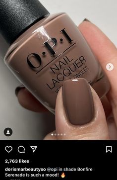 Brown Nail Color Ideas, Light Brown Dip Nails, Fall Opi Colors, Brown Nails Dip Powder, Opi You Dont Know Jacques, Opi Chocolate Moose, Opi Brown To Earth Gel, Brown Nails Opi, Chocolate Moose Opi Nail Polish