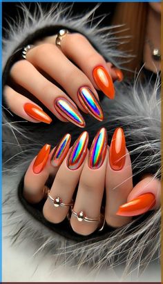 Ghost Nails, Tropical Nails, Summer Nails Colors, Holographic Nails, Hot Nails, Halloween Spirit, Fancy Nails, Dope Nails