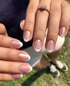 Aurora Nails, Nice Nails, Nails Inspo, Easy Nail Art, Blue Nails, French Nails, Glow Up?, Nail Design, Fun Nails