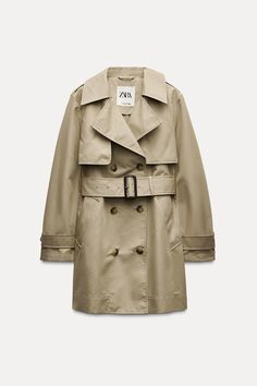 BELTED MIDI TRENCH COAT ZW COLLECTION - Sand | ZARA United States Executive Fashion, Belt With Buckle, Belted Trench Coat, Cardigan Sweater Dress, Cardigan Sweater Jacket, Leather Shirt, Zara Woman, T Shirt Vest, Padded Jacket