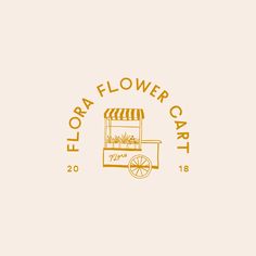 the logo for a flower cart