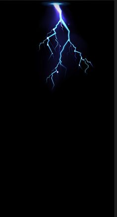 a black background with blue and white lightnings in the dark sky, on top of a cell phone