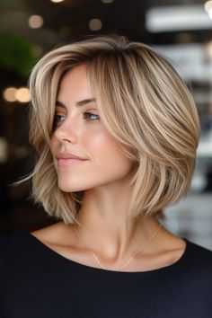 Stylish Bob Hairstyles, Perfect Blonde Hair, Κούρεμα Bob, Bob Hair Color, Messy Bob Hairstyles, Short Hair Trends, Layered Bob Hairstyles, Celebrity Hair Stylist, Haircuts For Medium Hair