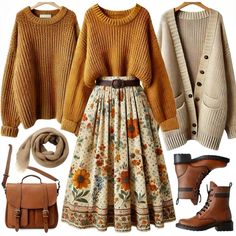 Fall And Winter Dress Outfits, Cool Winter Fall Outfits, Autumn Outfit Ideas Women, Cute Fall Outfits Colorful, Retro Fall Outfits Vintage, Gray Fall Outfit, Fall Autumn Outfit, Autumn Ireland Outfits, Casual Hufflepuff Outfit