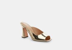 Laurence Sandal In Metallic | COACH OUTLET Signature For A, Sustainable Bag, Coach Outlet, Day To Night, Mirror Mirror, Work Bags, To Night, Metallic Leather, Elegant Style