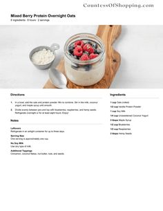 Protein Overnight Oats, Coconut Yogurt, Unsweetened Coconut