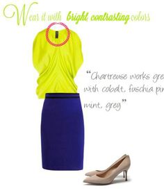 Yes, I would wear this to work! Chartreuse Shoes Outfit, Chartreuse Outfit Ideas, Chartreuse Outfit Color Combinations, Chartreuse Pants Outfit, Chartreuse Outfit, Chartreuse Wedding, Style Inspiration Outfit Ideas, Chartreuse Fashion, Wardrobe Plan