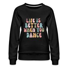 Womens Premium Slim Fit Sweatshirt | Riktees Sweater Fits, Workout Sweatshirt, Raglan Sleeve, Life Is Good