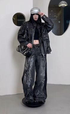 #alternative #altfashion #altfashioninspo #outfitideas #y2kfashion #coquettegoth #emo #mallgoth #cyberaesthetic #softgrunge #softgoth #ootd #outfits #fashioninspo #alternativestyle #streetstyle #sndergroundfashion #edgyfashion #tokyofashion #grunge #punk Russian Fashion Modern, Cyberpunk Outfit Aesthetic, Edgy Korean Fashion, Metal Concert Outfit Ideas, Futuristic Goth, High Tech Fashion, Futuristic Streetwear, Y2k Futuristic, Aespa Concert