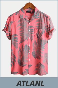 Great for summer vacation, daily leisure, sun beach, travel, rock parties, concert, streetwear, stage performance, dating, urban style, themed parties etc. Tropical Leaf Print, Summer Vacations, Sun Beach, Tropical Leaf, Stage Performance, Beach Travel, Urban Style, Button Front Shirt, Leaf Print