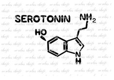 the word seroturnn is written in black ink on a white background with an image of two chemical structures