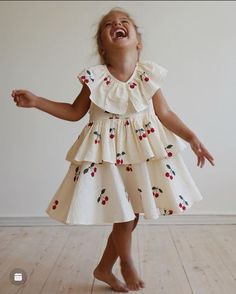 Frill Dress, Printed Cotton Dress, Linnet, Girls Wardrobe, Sweet Dress, Fashion Kids, Tiered Dress, Little Princess, Overall Shorts