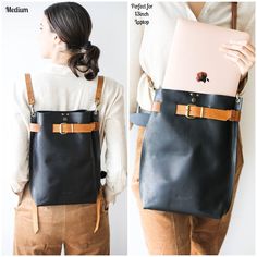 Leather Handbags, Leather Crossbody Bag, Leather Bags, Convertible Backpack, Brown Bag, Minimal Style ✨Color Combinations you love ! 🔸Combined - Dual Color Edition✨ Black with Brown, Brown with Black. I am super happy to announce your new line of mixed colored leather bags!🤩 The color combinations that are perfect for each other ! Now you can style your own belt and straps ! * Simple and Elegant design. Designer Bags -Limited Edition * Interior pocket with zipper. * High Quality, Soft Natural Leather Shoulder Backpack With Top Carry Handle For Everyday, Daily Use Backpack With Leather Handles As Shoulder Bag, Rectangular Leather Backpack With Top Carry Handle, Rectangular Leather Backpack For Daily Use, Leather Backpack With Detachable Handle, Everyday Backpack With Removable Pouch And Top Handle, Backpack With Removable Pouch For Everyday Use, Rectangular Leather Backpack With Removable Pouch For Everyday, Modern Shoulder Bag With Leather Handles For School