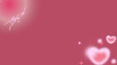 two hearts on a pink background with stars