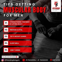 Tips getting muscular body for men...👇🏻

* Strengthening your body 
* By lifting heavy
* Protein is vital
* Try a weight gainer
* Sleep well
* Don't smoke

For more details
Contact Us - 7045503339 / 7045509994 Crossfit Benefits, Motivation Graphics, Digital Advertising Design, Weight Gainer, Cardio Fitness, Fit Motivation, Food Poster Design, Sleep Well, Lift Heavy