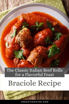 Discover the secrets to making authentic Italian Braciole with this step-by-step guide. These tender beef rolls, packed with savory fillings, are slowly simmered in a rich tomato sauce for a dish that's bursting with flavor. Ideal for family dinners or special gatherings, Braciole combines the comfort of Italian cuisine with gourmet flair. Learn essential tips on perfecting this traditional dish, from choosing the right cut of beef to creating a balanced, flavorful filling that everyone will Braciole Recipe Traditional, Braciole Recipe Italian, Italian Braciole, Braciole Recipe, Beef Rolls, Meat Rolls, Beef Roll