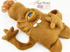 Monster Sensory Wheat bag or 2L Hot Water Bottle Cover Heatable Plush, Wheat Bag, Bottle Covers, Hot Water Bottle Cover, Water Bottle Covers, Hot Water Bottle, Bottle Cover, Heat Pack, Lavender Scent