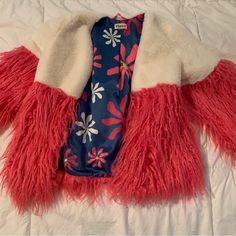 Brand New Without Tags Cute Outerwear For Cold Spring Weather, Playful Pink Winter Outerwear, Playful Red Long Sleeve Outerwear, Pink Faux Fur Jacket, Ethiopian Opal Ring, Pink Faux Fur, Girl Coat, Faux Fur Jacket, Fur Jacket