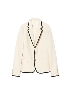 The Lorie Tailored Jacket by Nili Lotan is crafted from a wool-cashmere blend for a luxurious finish. The jacket features a contrasting novelty trim, front darts for a fitted silhouette and front pockets. [tab] Composition: 90% Virgin Wool, 10% Cashmere Size and Fit: Runs True to Size Care Instructions: Dry Clean Only Origin: Made in USA SKU: NL49R14 Questions about size, fit, or how to style? The KZ team is here to help you look and feel your best! Chat with our stylists via the icon below.