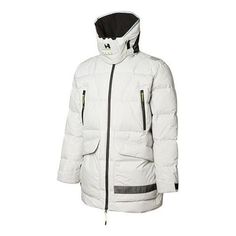 PUMA x Helly Hansen Tech Down Jacket 'White Black' 598276-95 Modern White Outerwear For Outdoor, Functional White Outerwear For Winter Sports, White Urban Outerwear For Winter Sports, Functional White Outerwear For Cold Weather, Puma X, Helly Hansen, Puma Jacket, Down Jacket, White Black