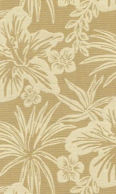 a beige and white flower pattern on fabric with an off - white color scheme in the center