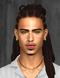 an image of a man with dreadlocks on his face