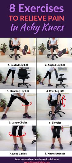 an image of how to do exercises for back pain on the office chair with instructions