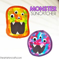 paper plate monster suncather craft for kids to make